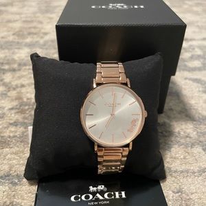 Brand New with Tags COACH Perry Stainless Steel Bracelet Watch 36mm Rose Gold